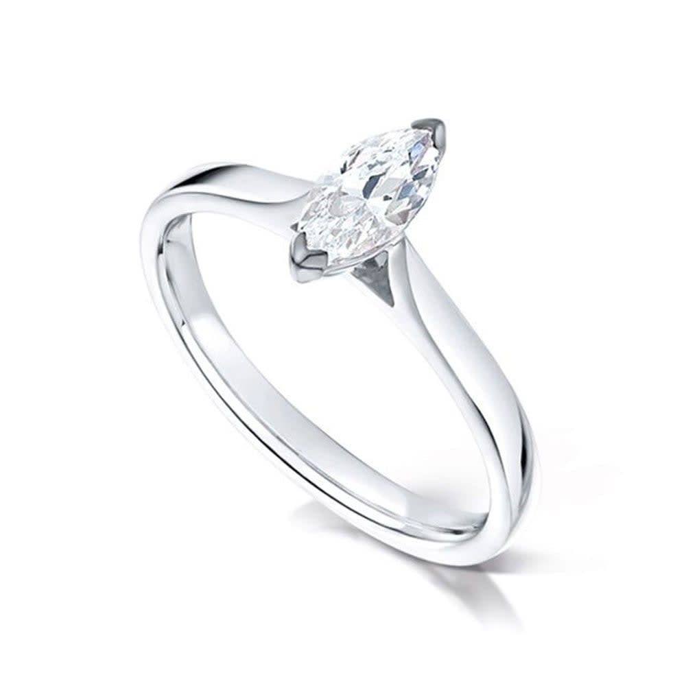Marquise cut engagement ring