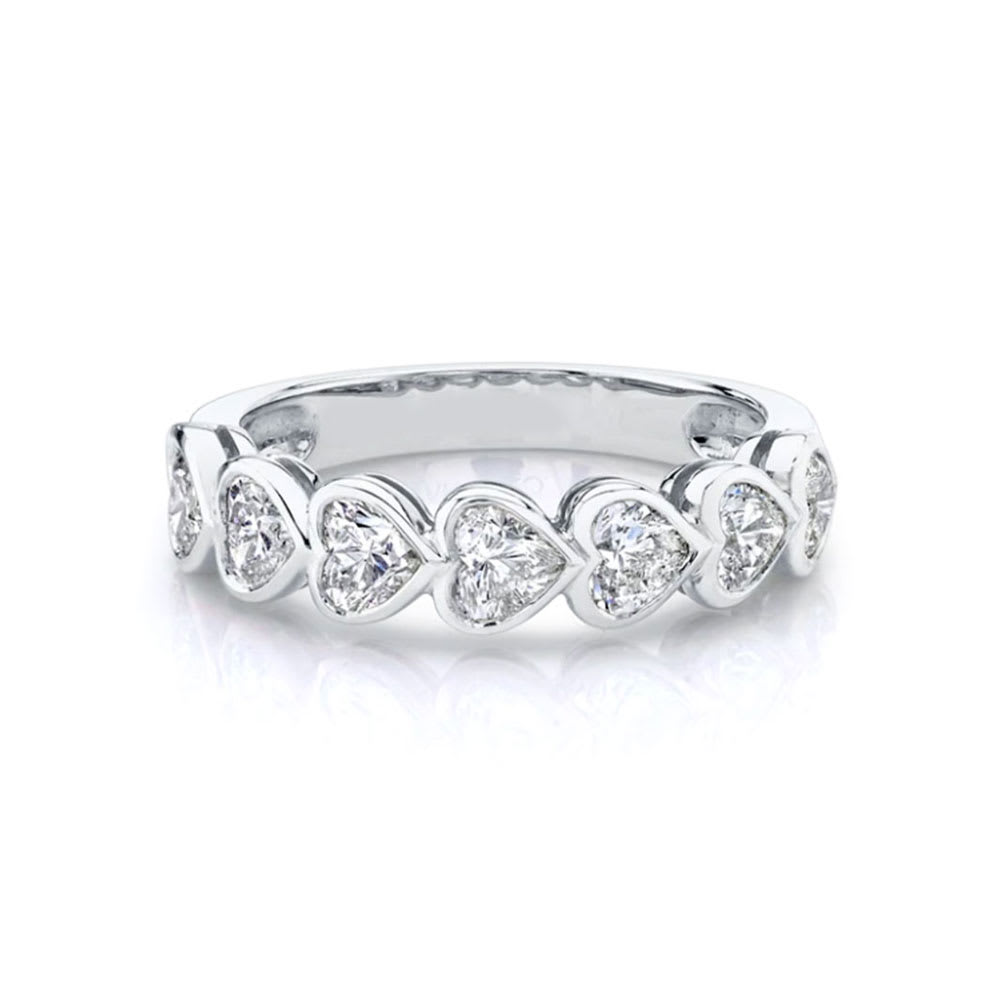 Heart diamond band
