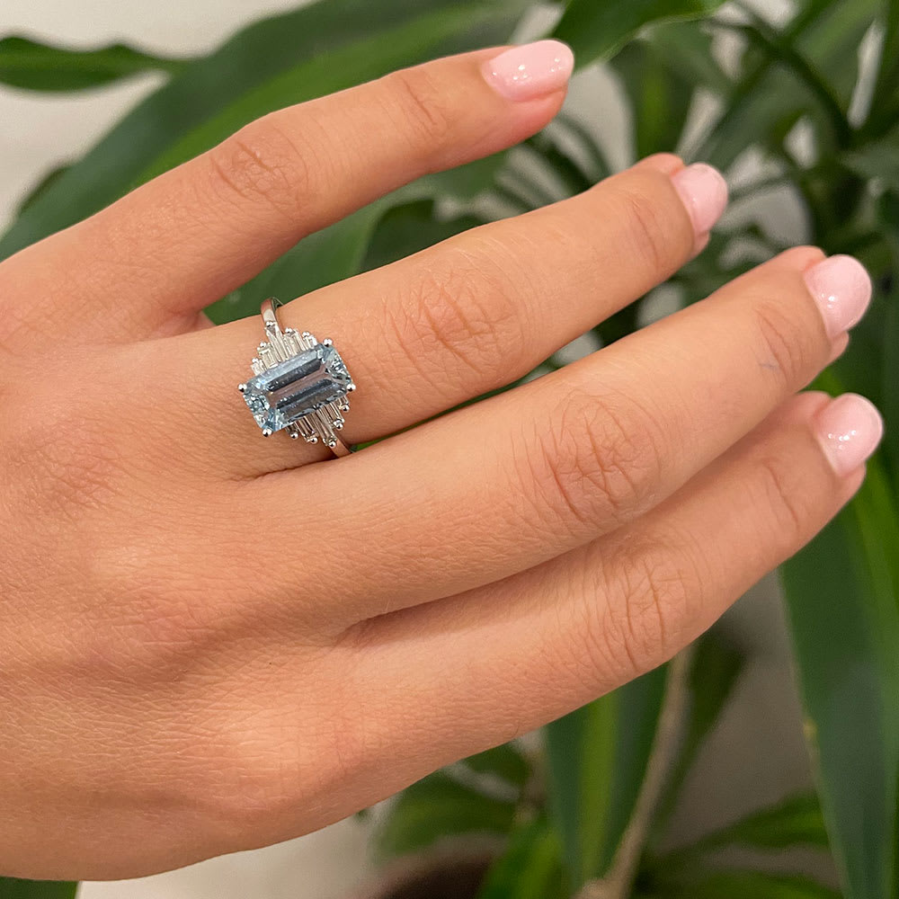 Lab Grown Aquamarine Engagement Rings – Lily Arkwright