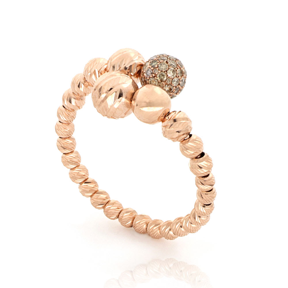 Rose Gold And Diamond Sphere Ring | Temple & Grace AU