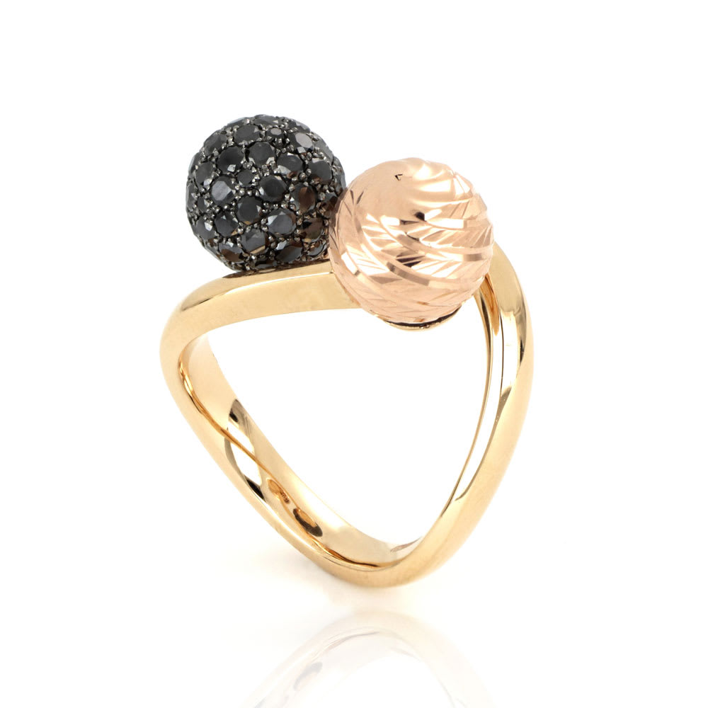 Rose gold and on sale black diamond