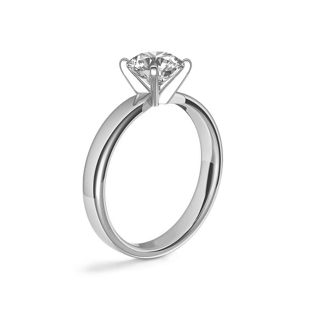 Two Tone Solitaire Diamond Engagement Ring