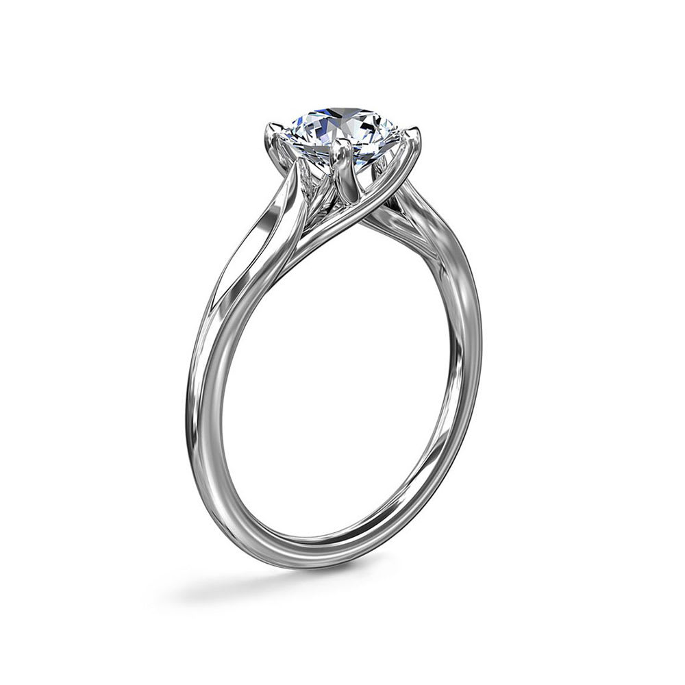 Unique Solitaire Diamond Engagement Ring