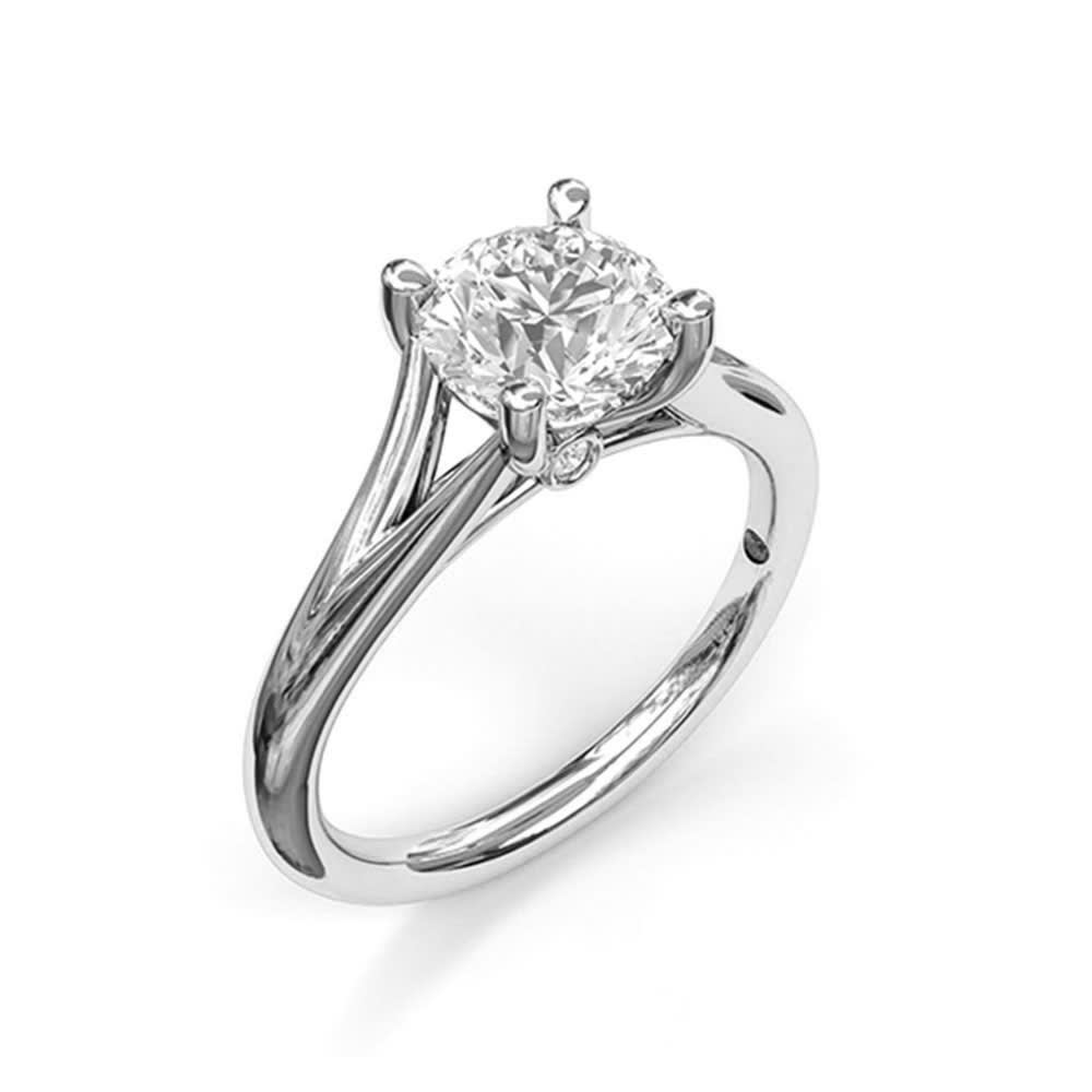 Rose Gold Solitaire Engagement Band