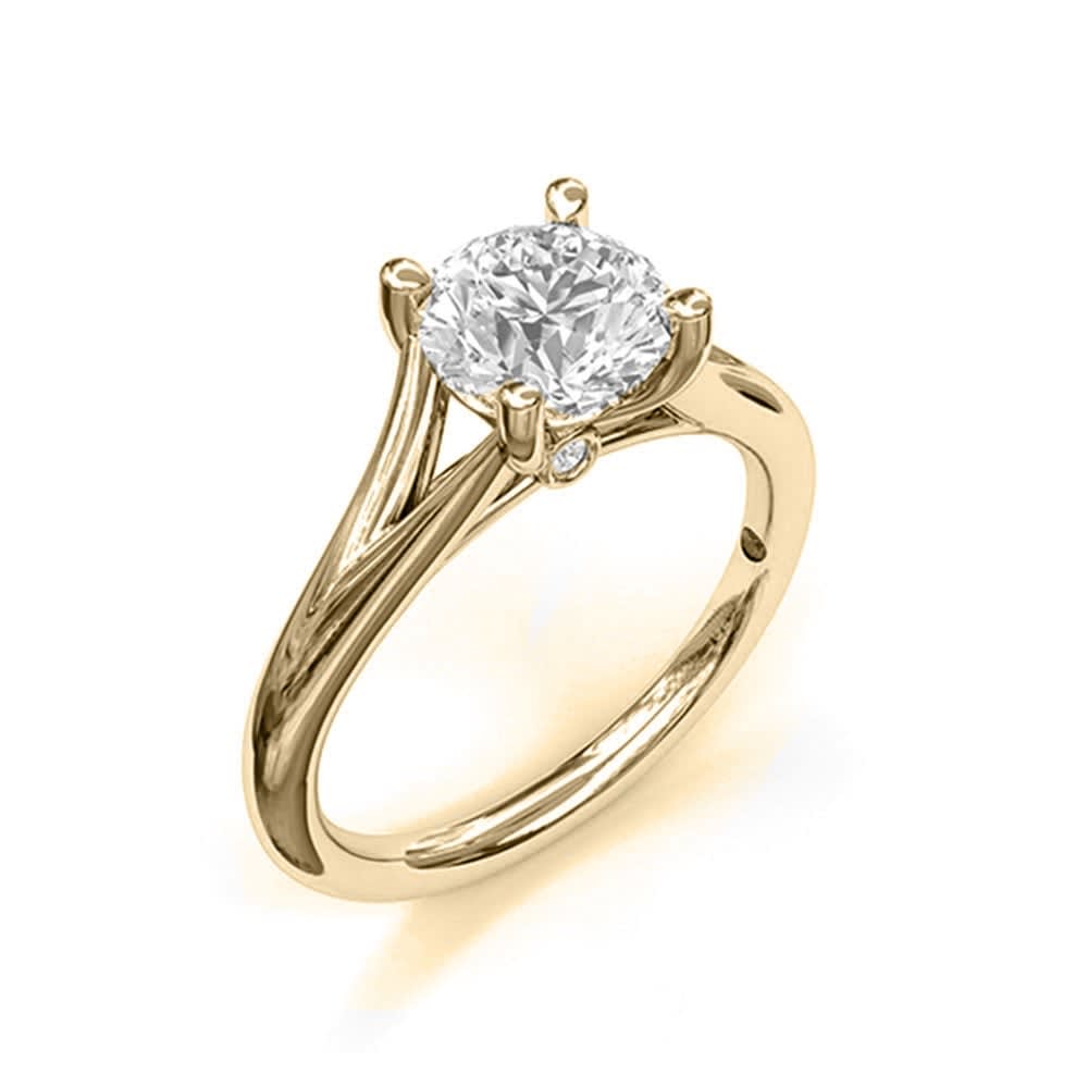 Rose Gold Solitaire Engagement Band