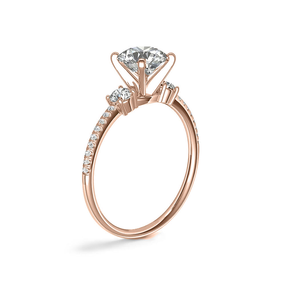 Pave Set Diamond Engagement Ring