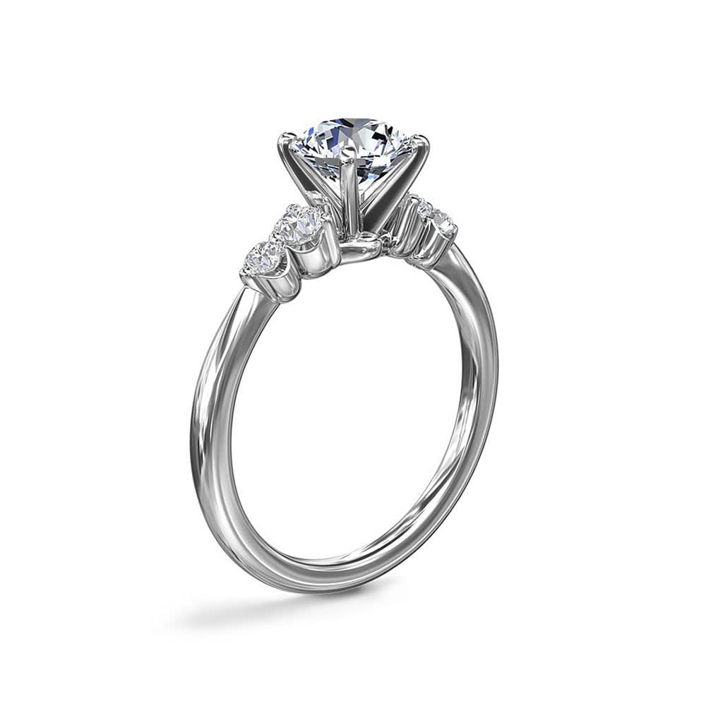 Brilliant Five Stone Radiant Cut Engagement Ring