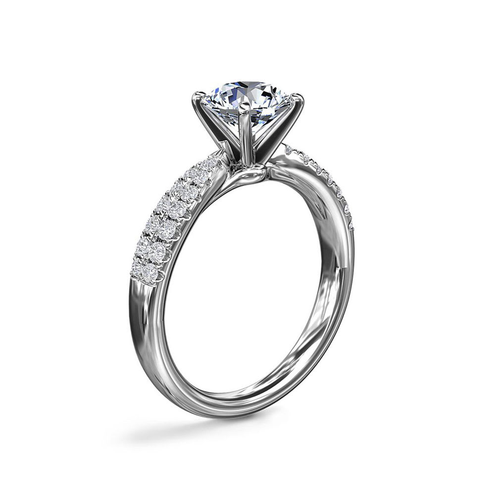 Split Shank Radiant Cut Diamond Engagement Ring