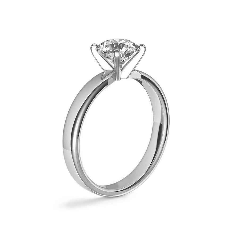Two Tone Radiant Cut Diamond Engagement Ring