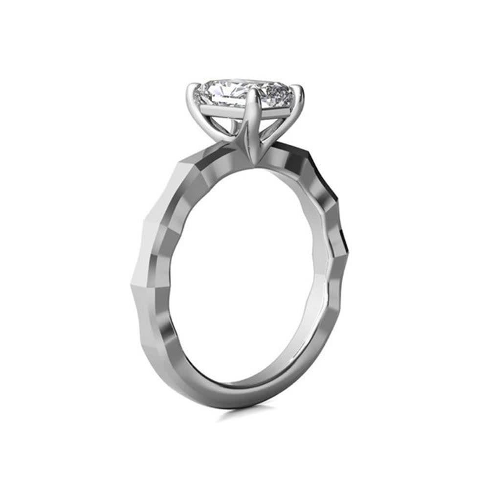 Sleek Radiant Cut Diamond Engagement Ring