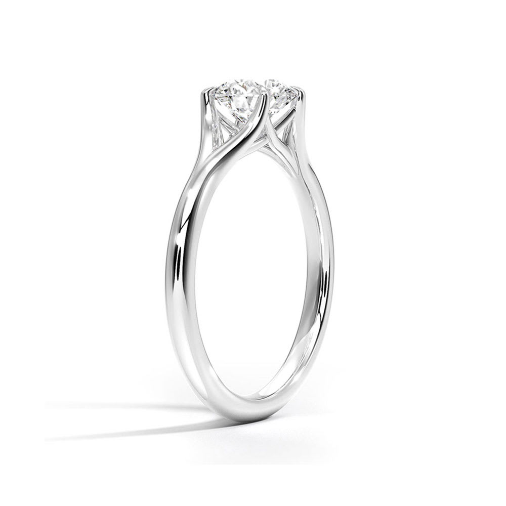 Sleek Radiant Cut Diamond Engagement Band