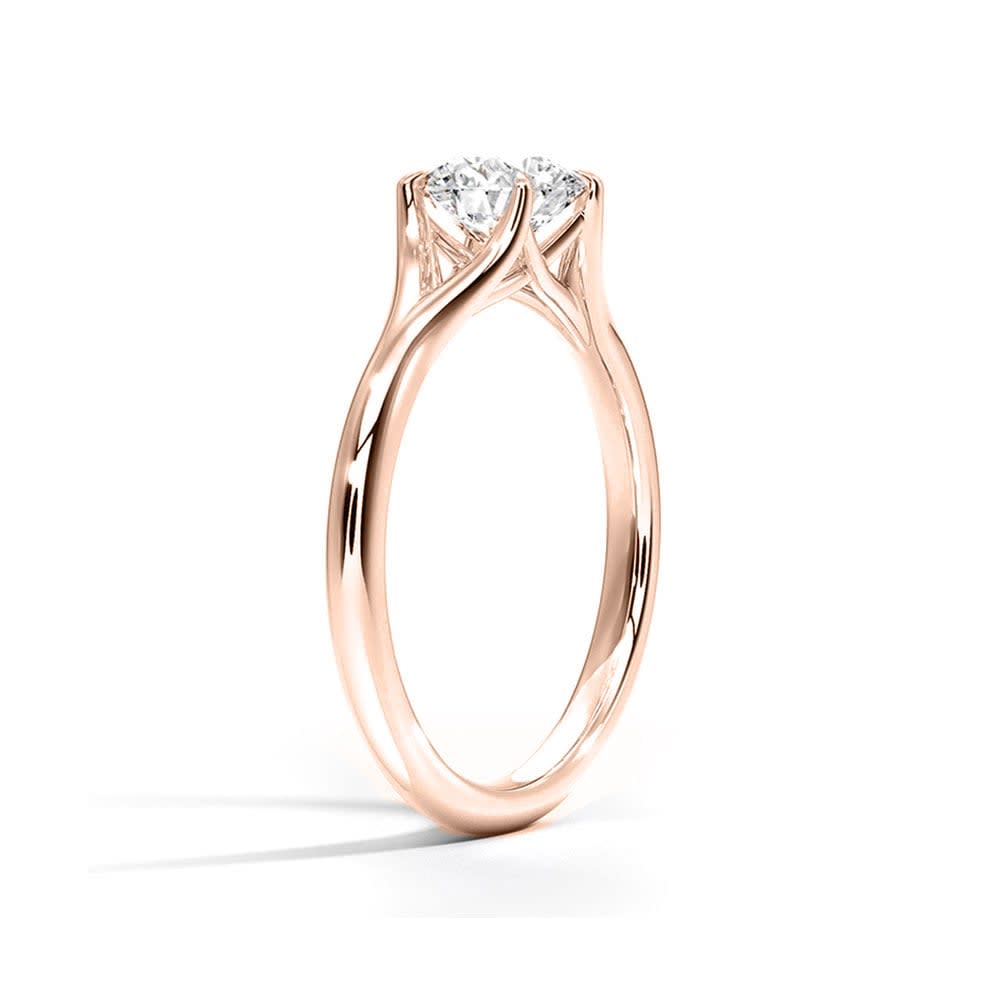 Sleek Radiant Cut Diamond Engagement Band