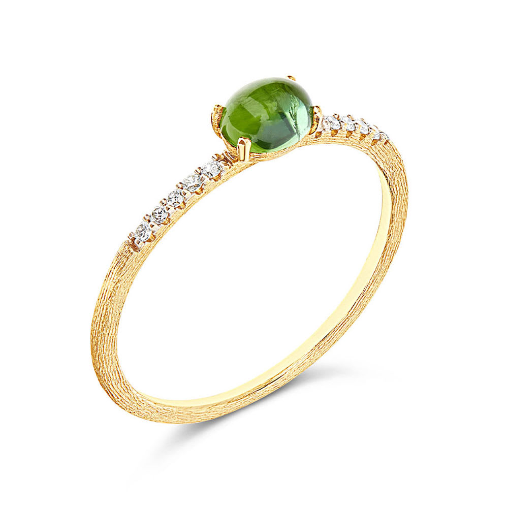 Green Tourmaline Gemstone Ring