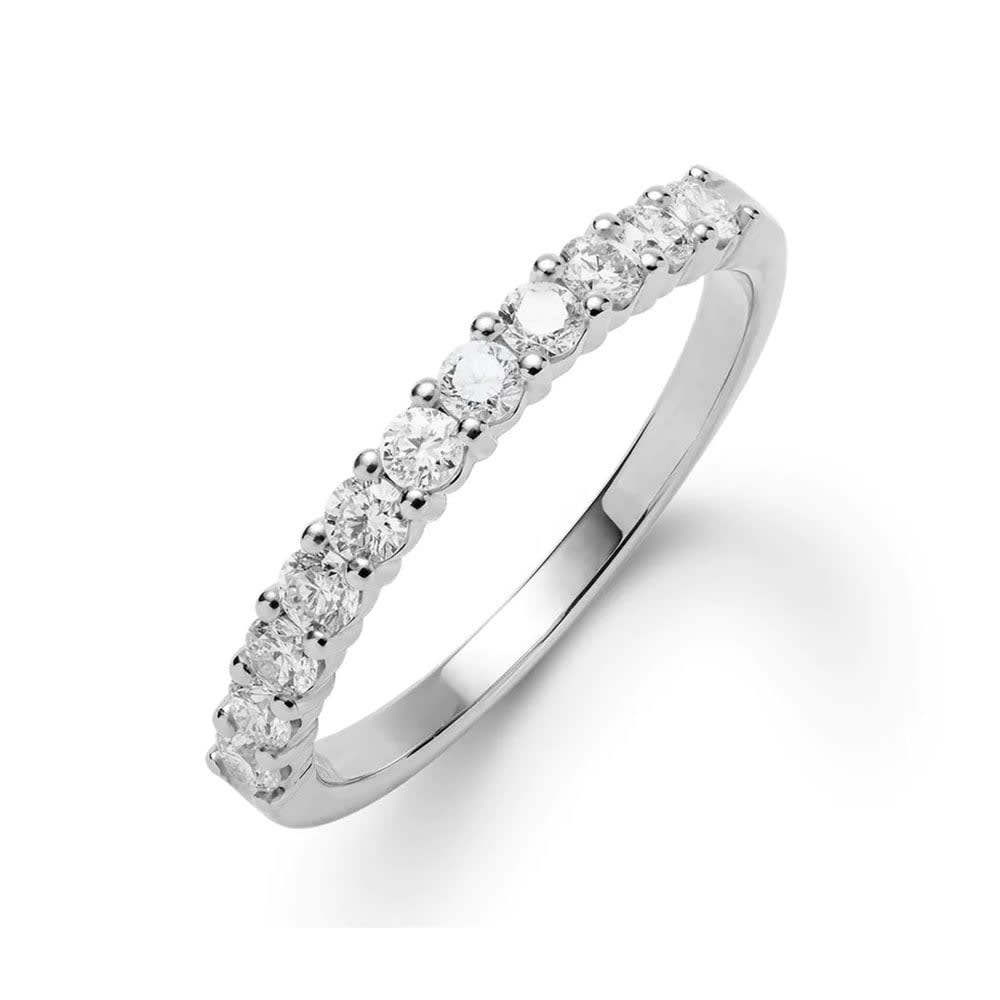 Half Eternity Diamond Stackable Ring