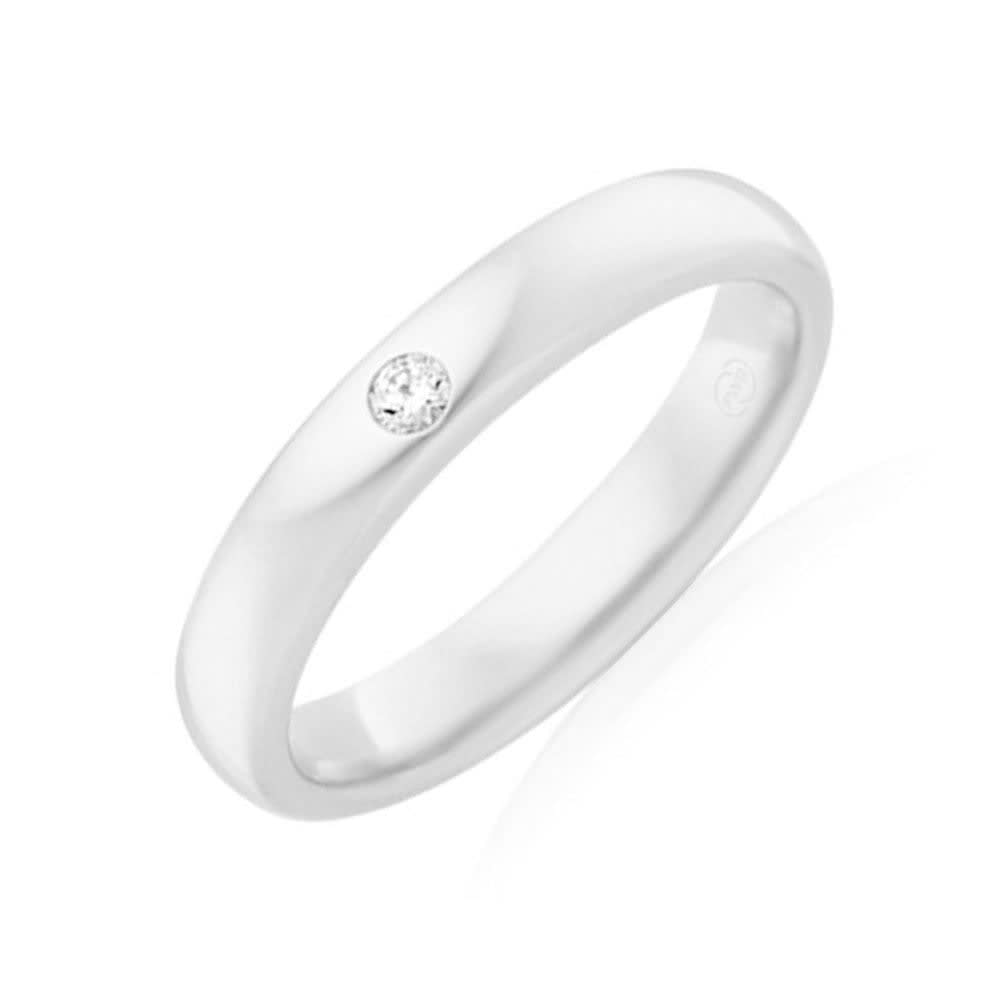 Drop set lab diamond wedding ring