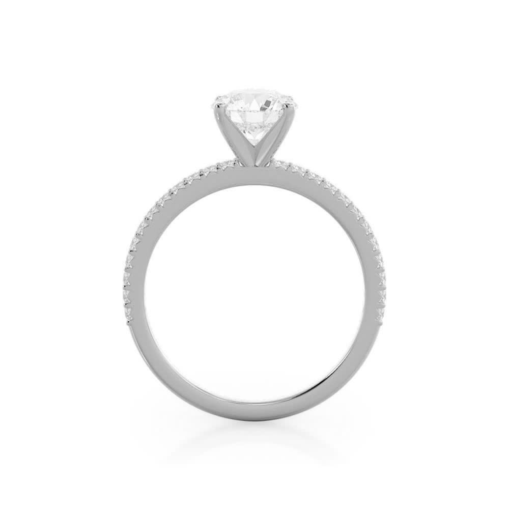 Pave Lab Diamond Engagement Ring