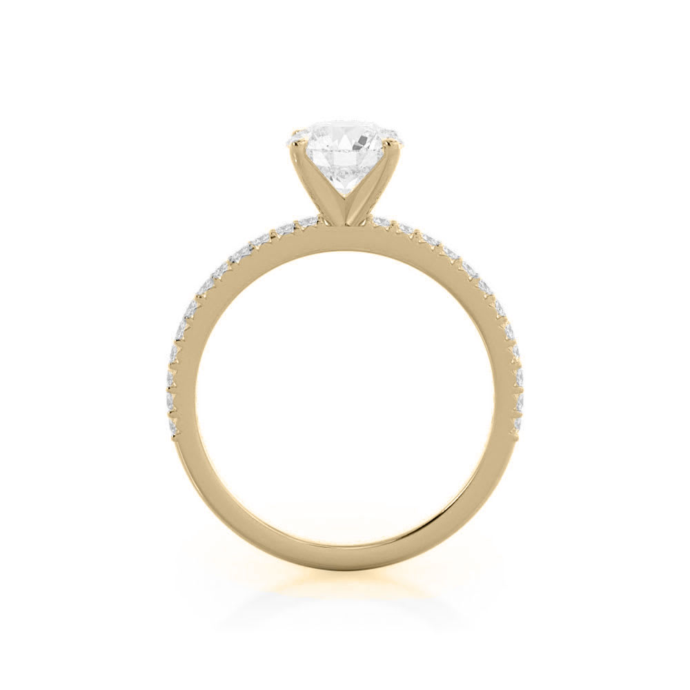 Pave Lab Diamond Engagement Ring