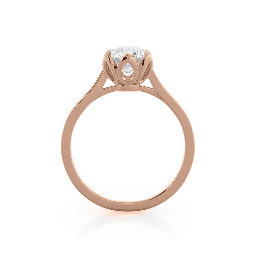 Lab Round Diamond Engagement Ring