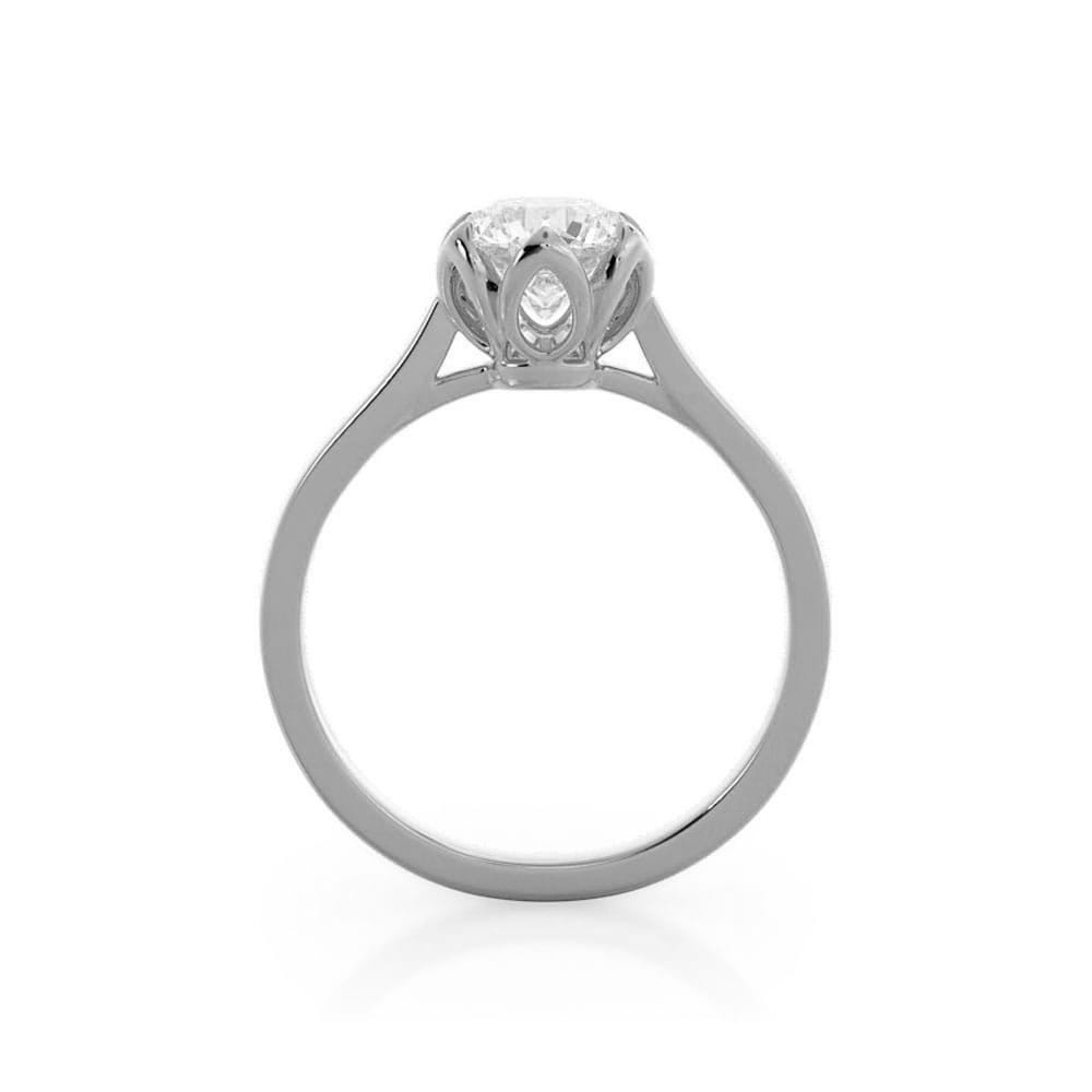 Lab Round Diamond Engagement Ring