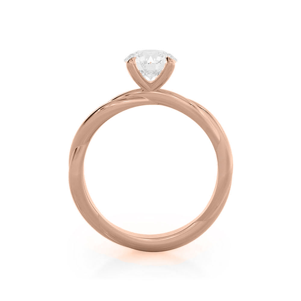 Twisted Lab Diamond Engagement Ring