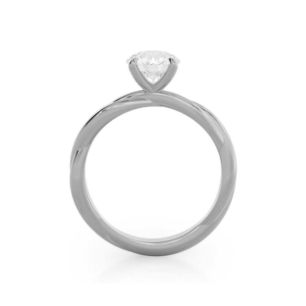 Twisted Lab Diamond Engagement Ring