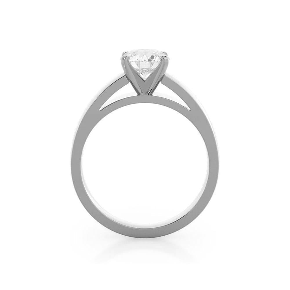 Round Cut Solitaire Lab Grown Diamond Engagement Ring