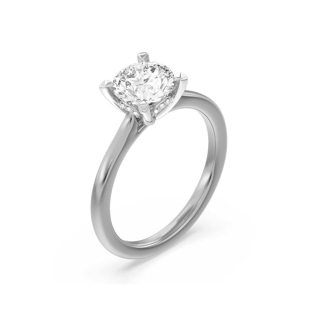 Cathedral Solitaire Lab Diamond Engagement Ring