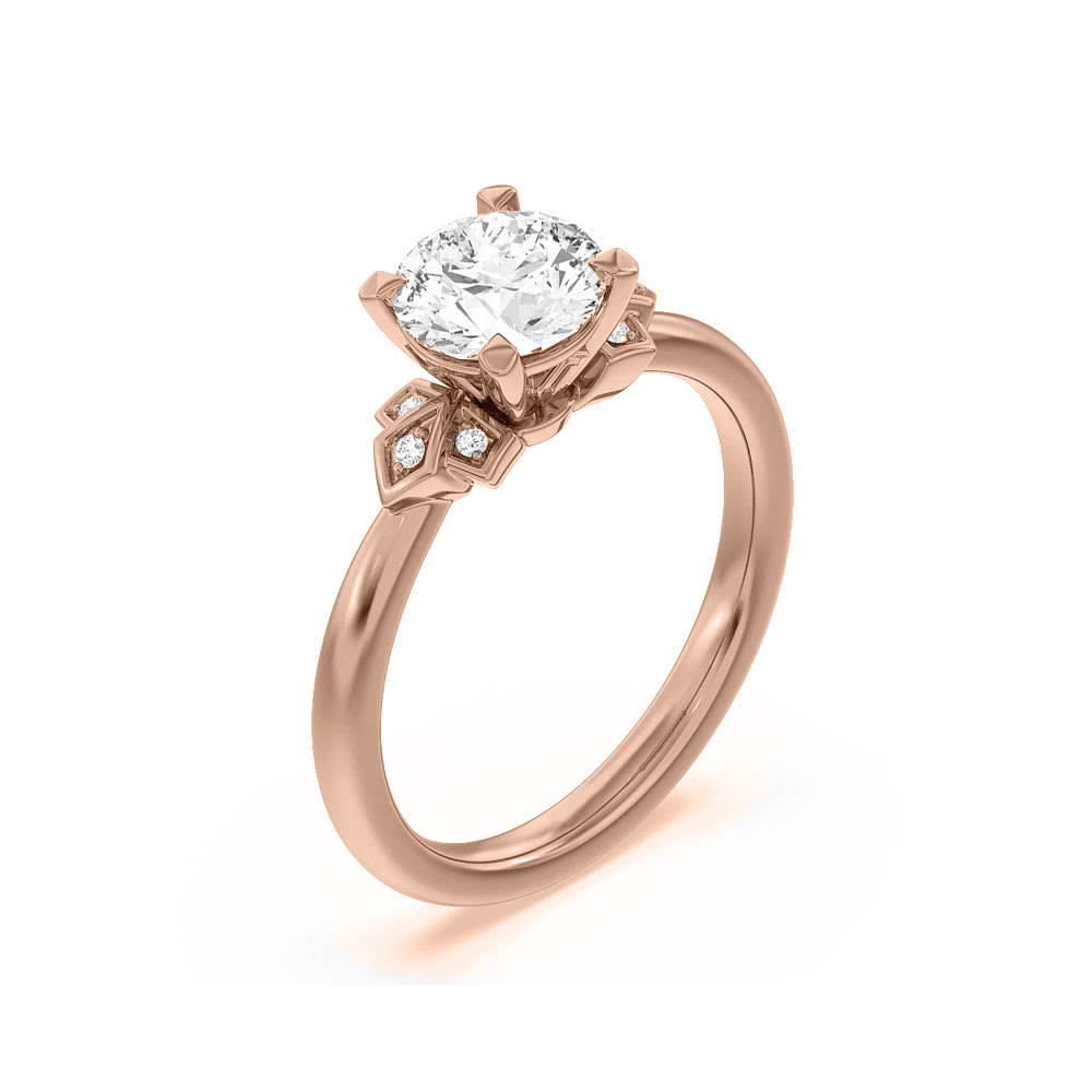 Round Brilliant Lab Diamond Engagement Ring