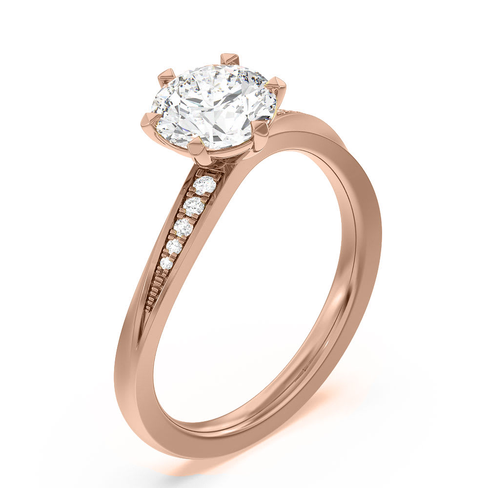 Twisted Solitaire Lab Diamond Engagement Ring