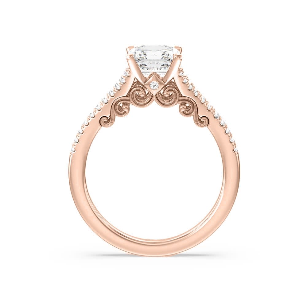 Lab Grown Asscher Cut Diamond Engagement Ring