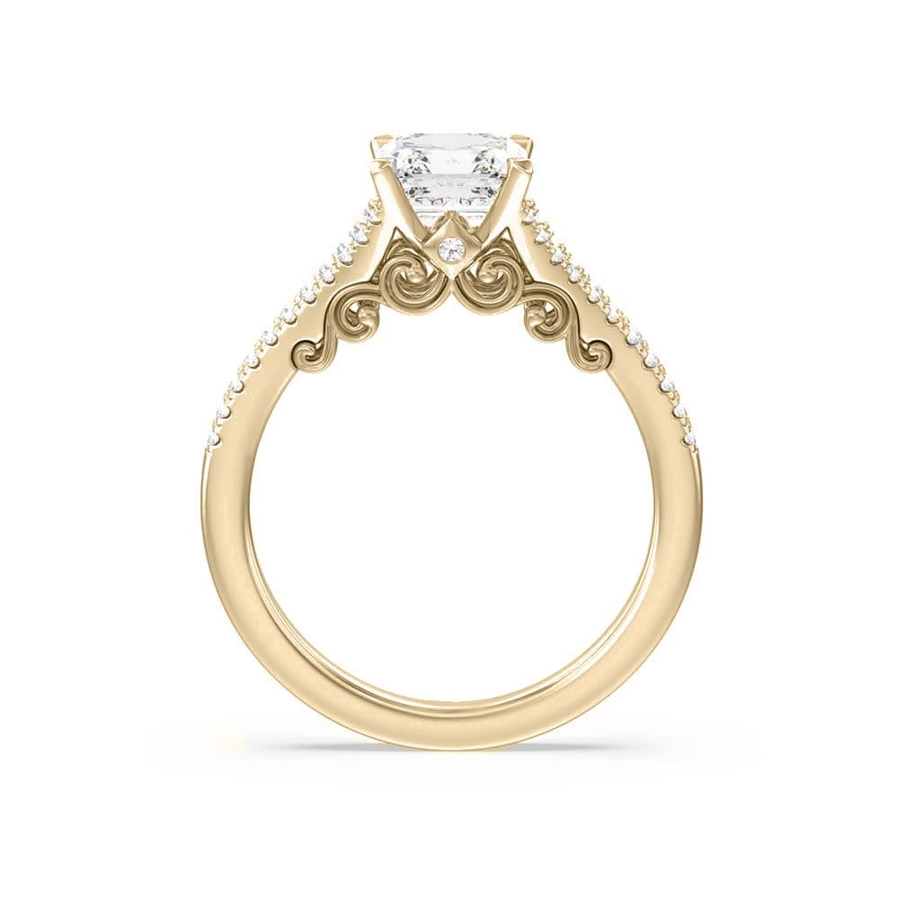 Lab Grown Asscher Cut Diamond Engagement Ring