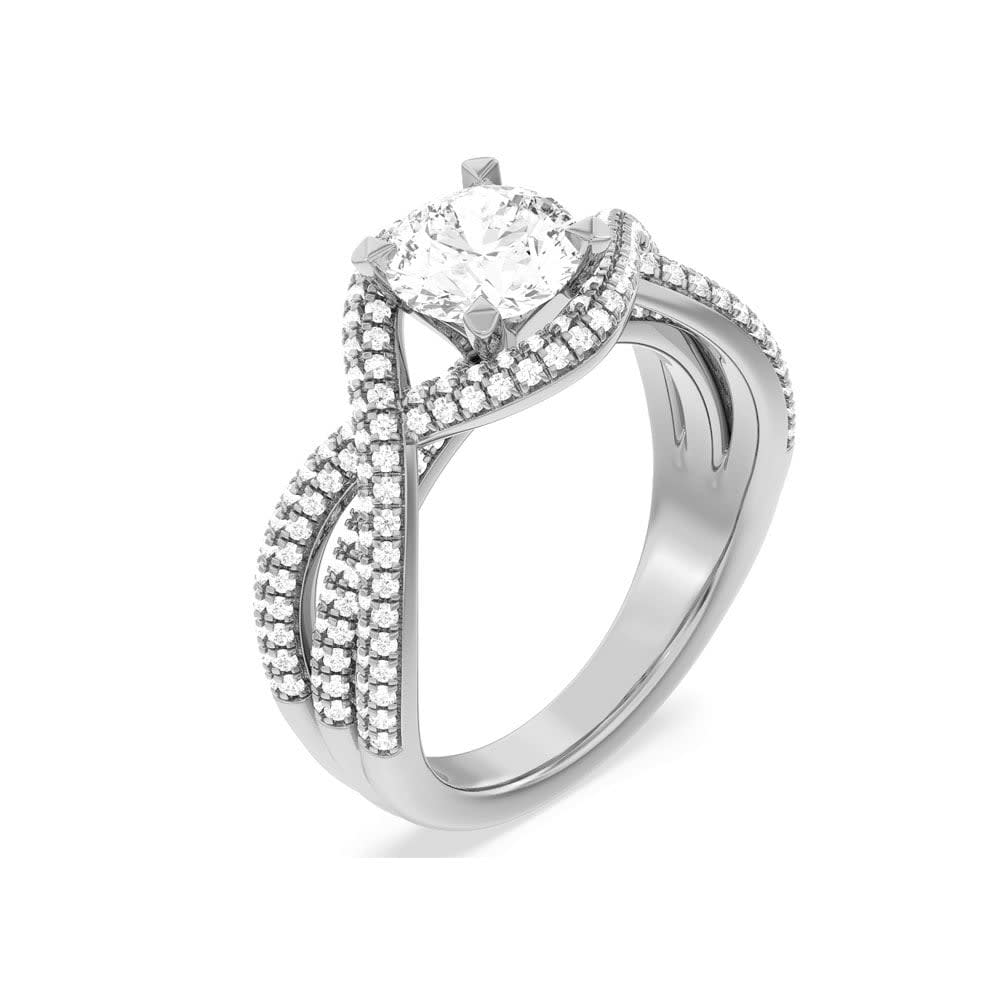 Wrapped Lab Diamond Engagement Ring