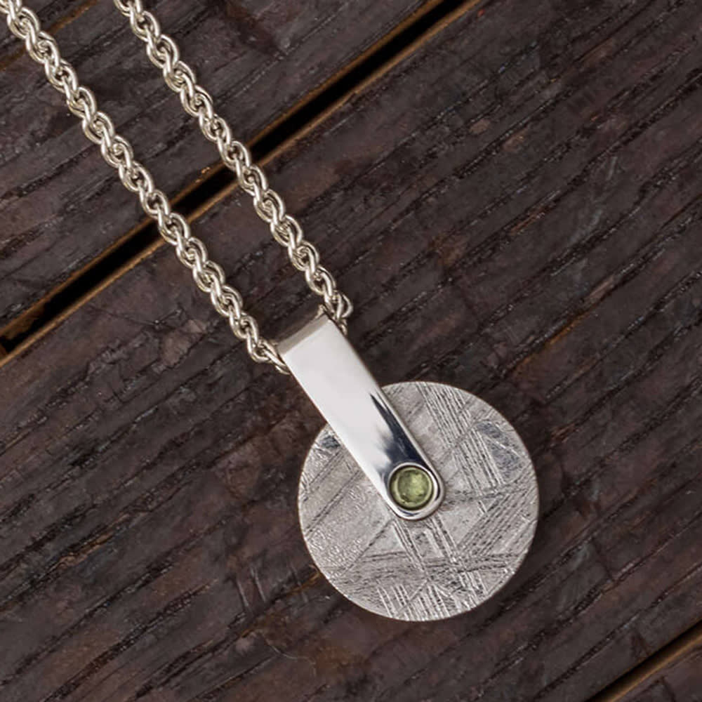 Round Meteorite Necklace