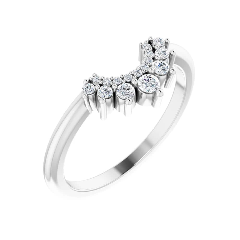 curved band wedding ring