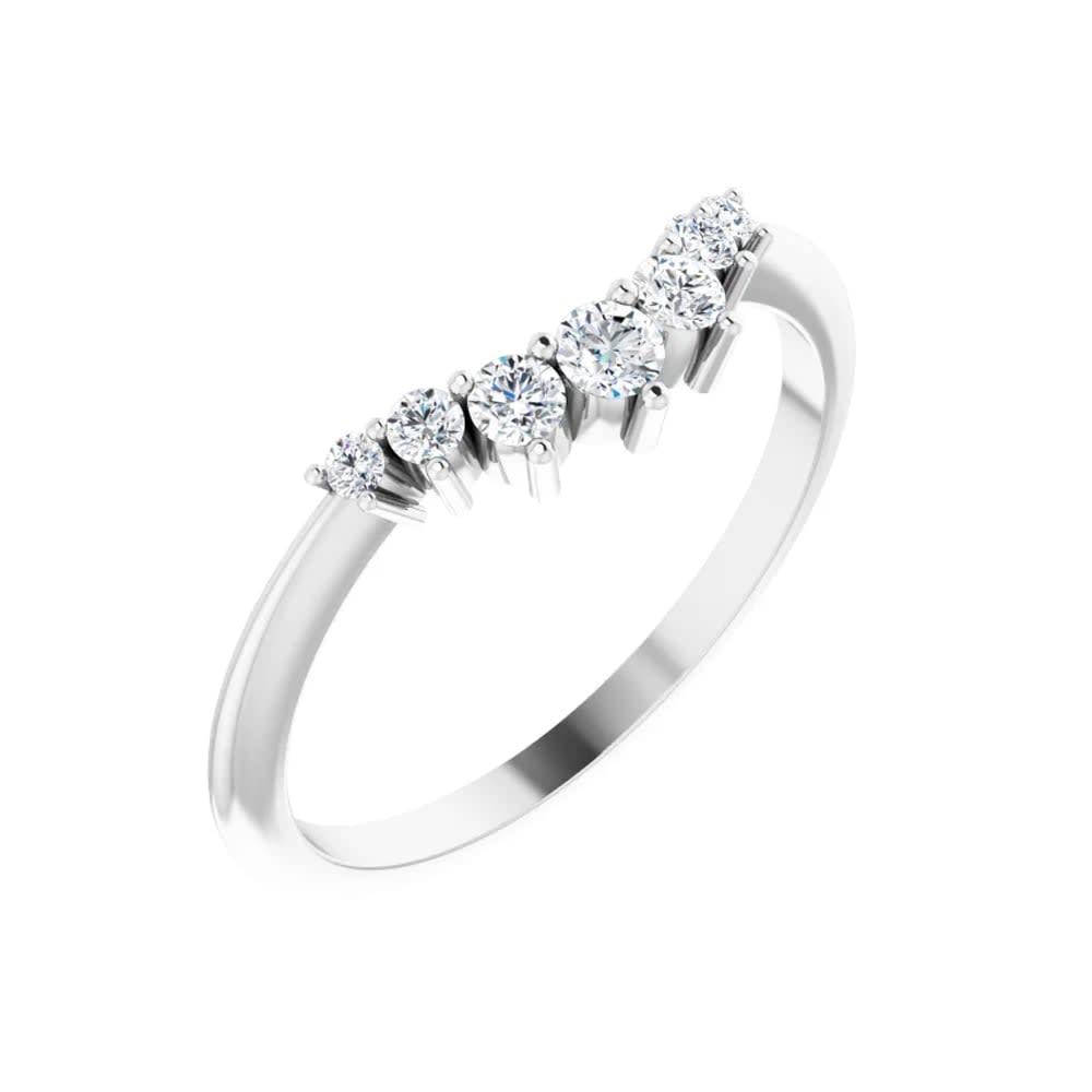 Womens Curved Wedding Ring