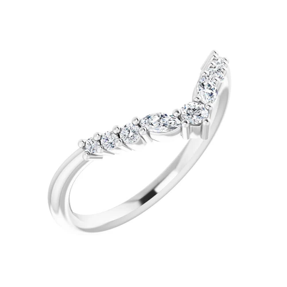 Curved Gold Wedding Band