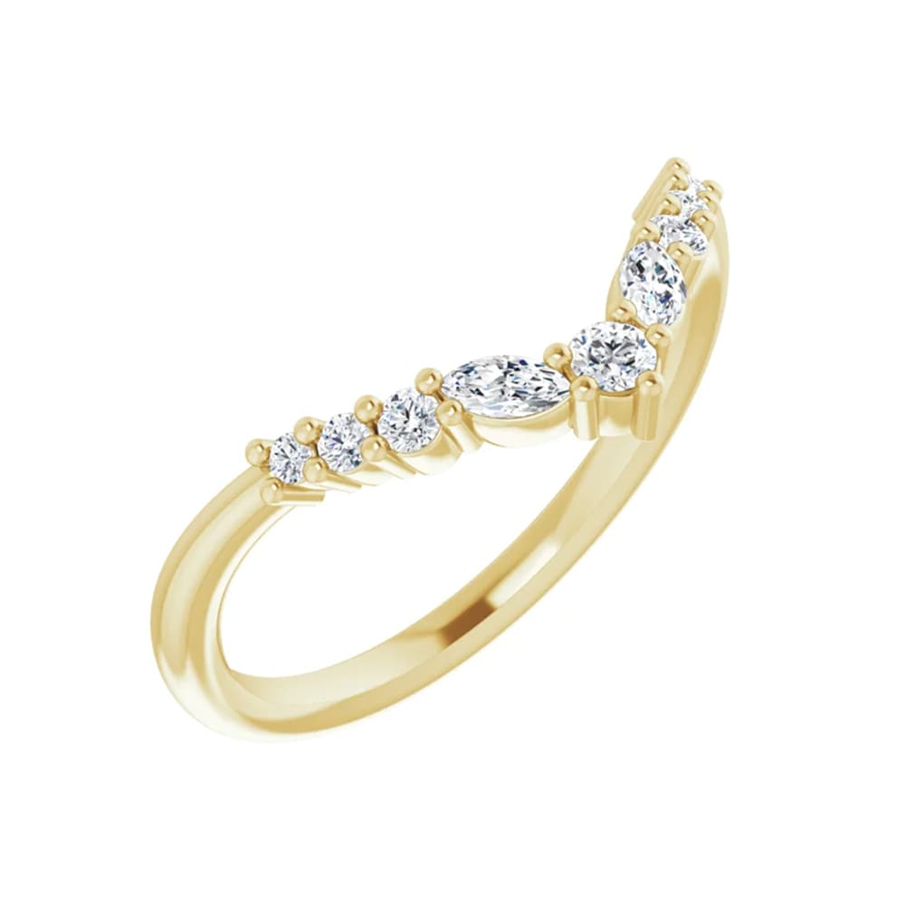 Curved Gold Wedding Band | Temple & Grace AU