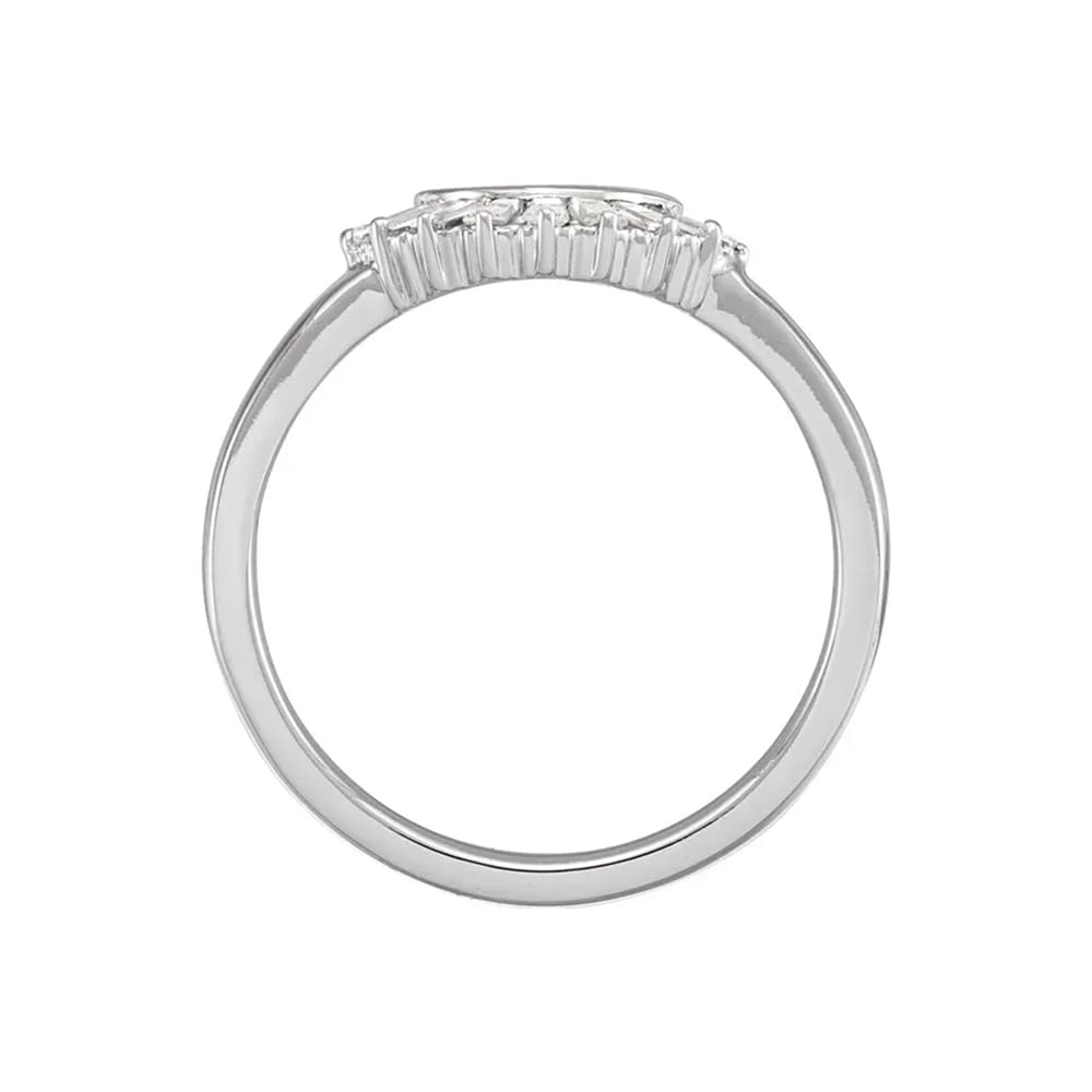 Diamond Contour Wedding Band