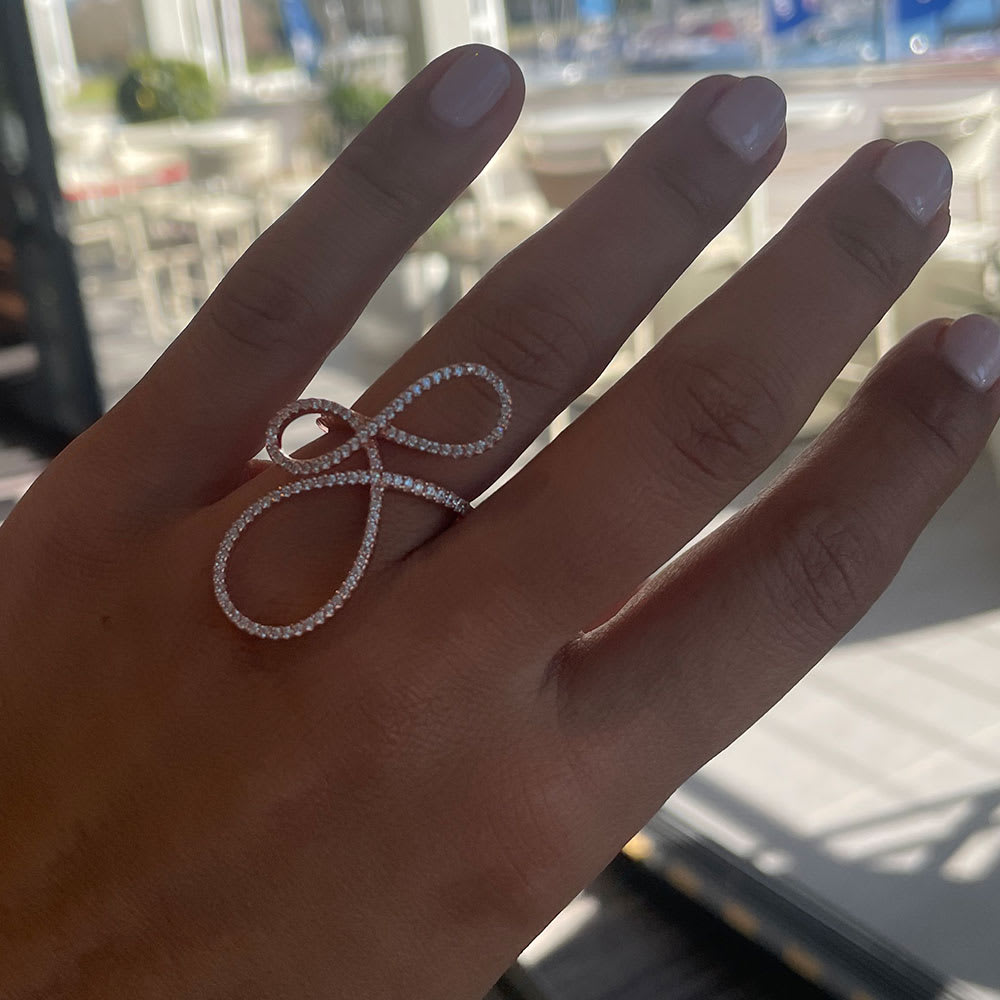 infinity ring gold with diamonds