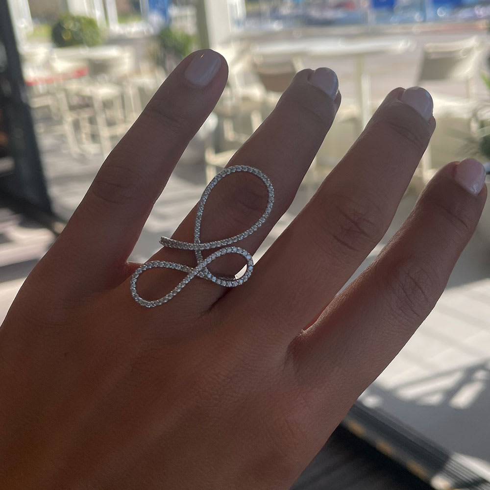 infinity ring gold with diamonds