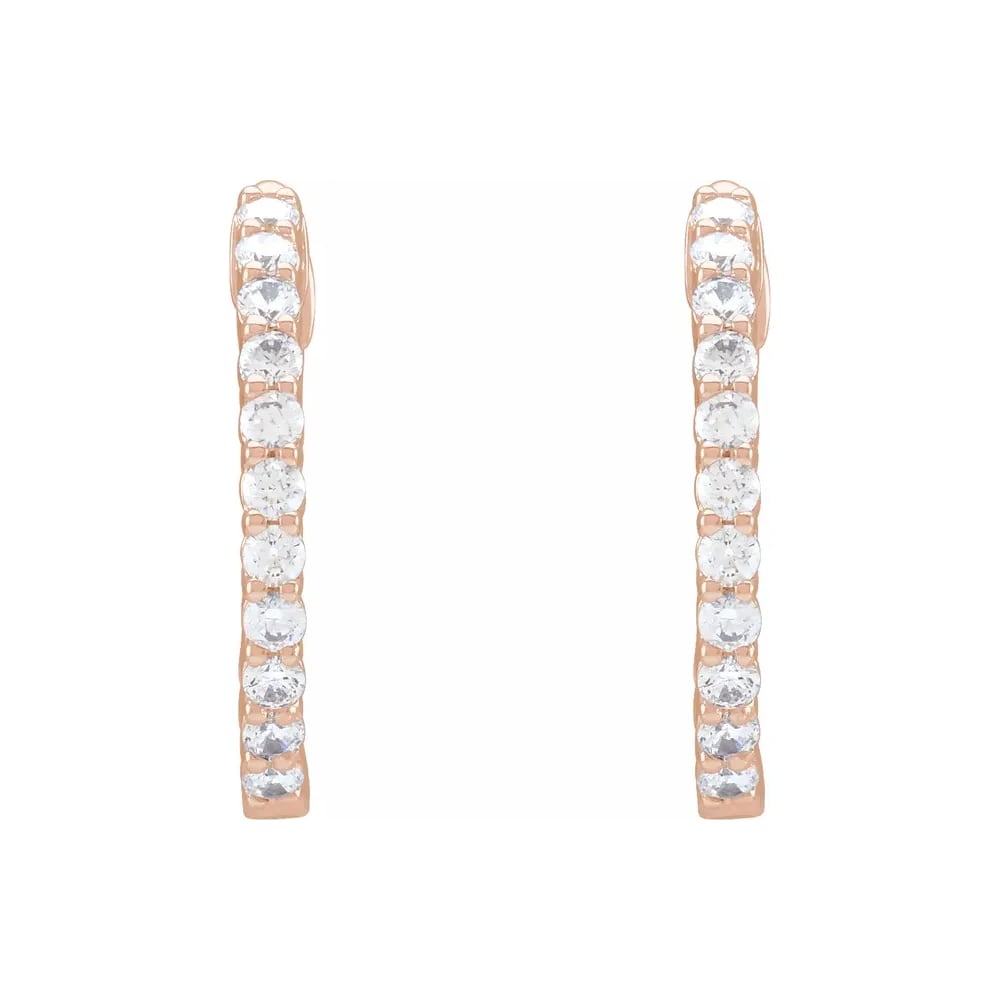 diamond huggie earrings