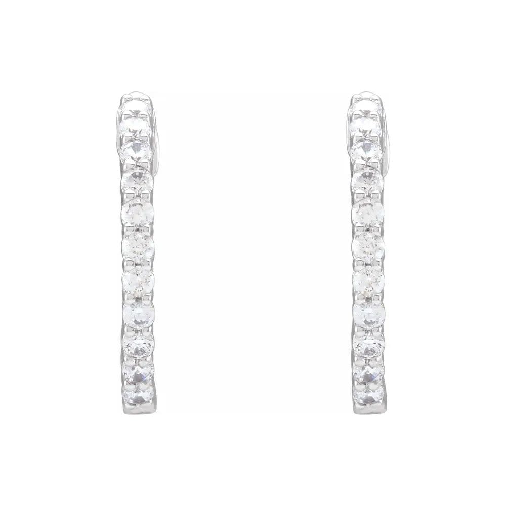diamond huggie earrings