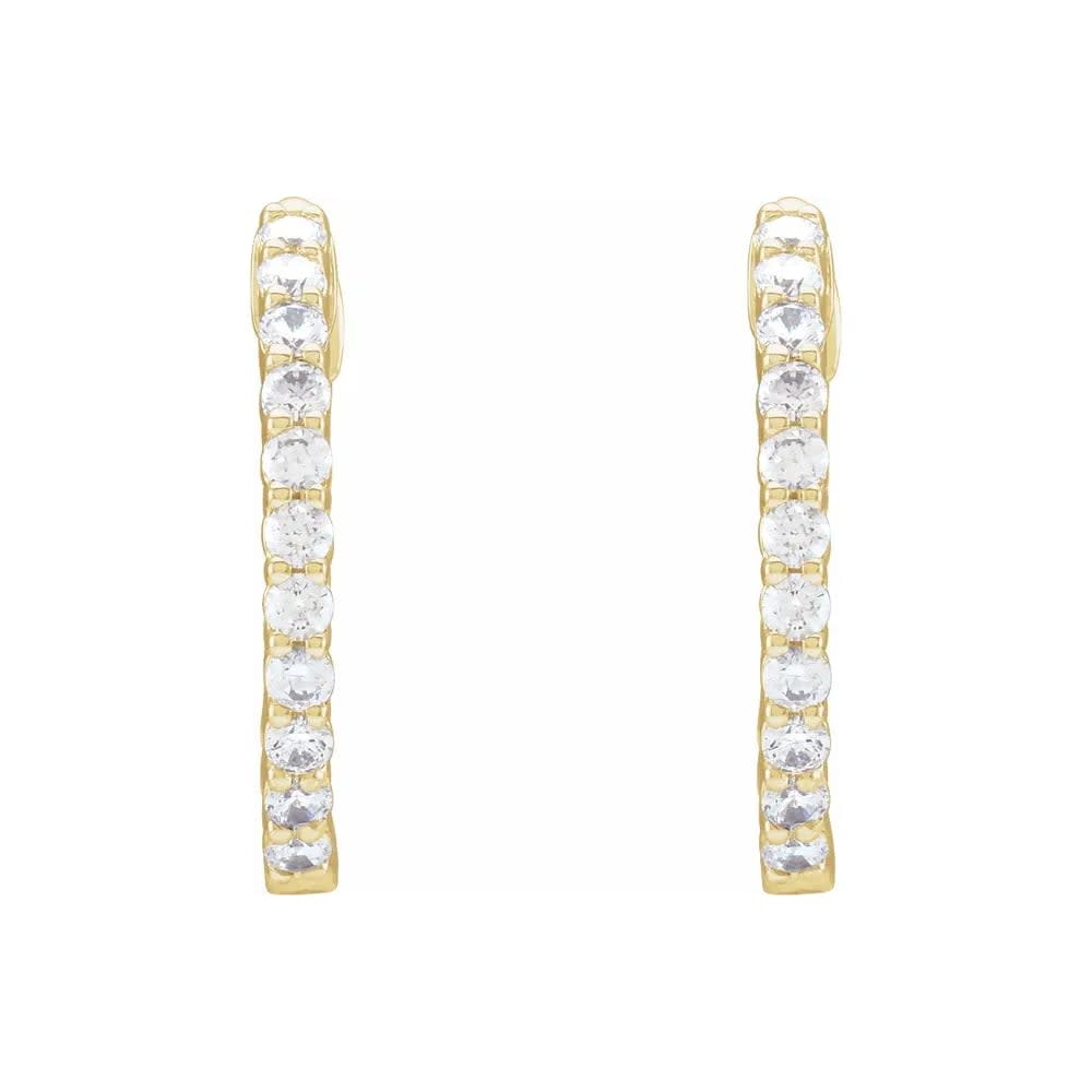 diamond huggie earrings
