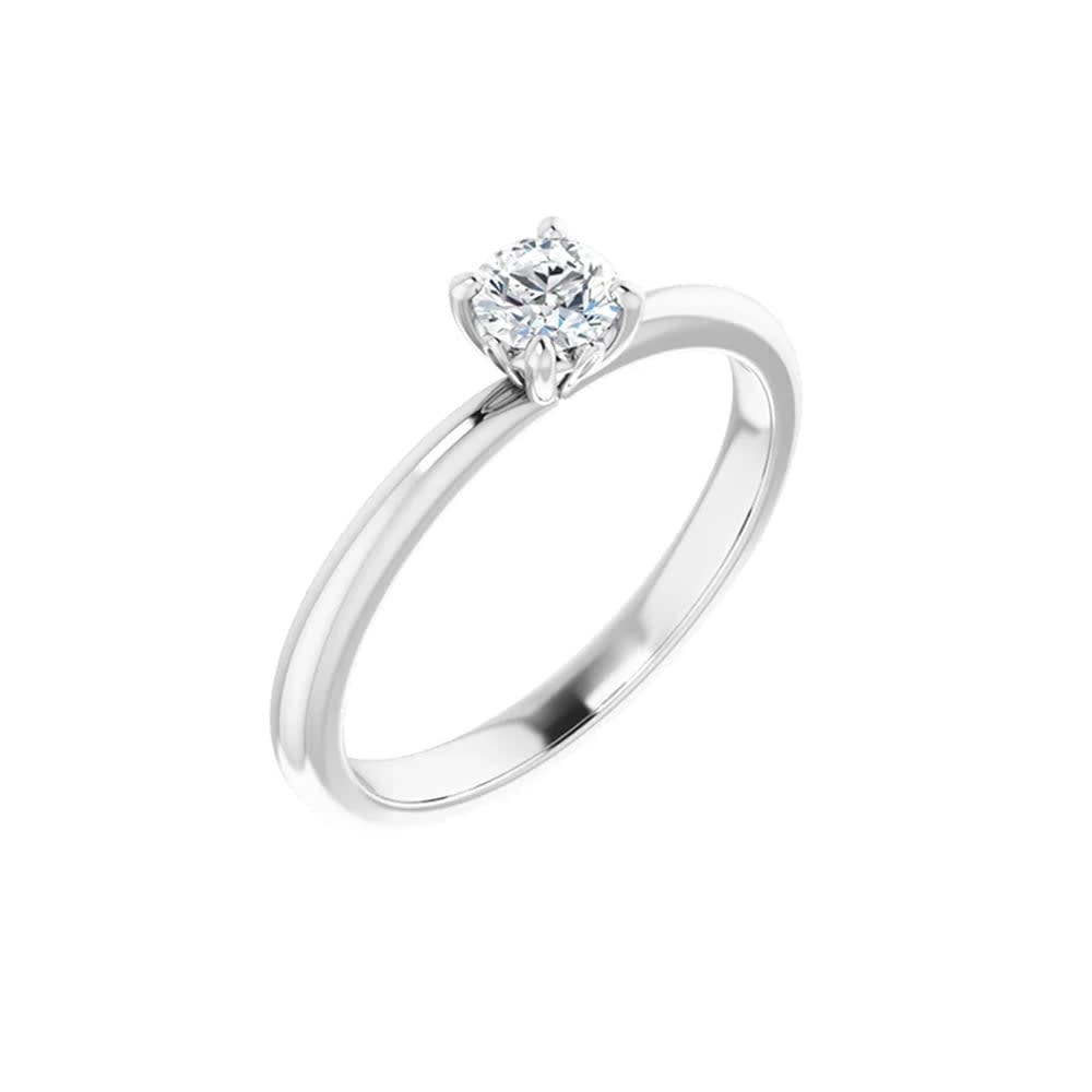 4 prong round engagement ring