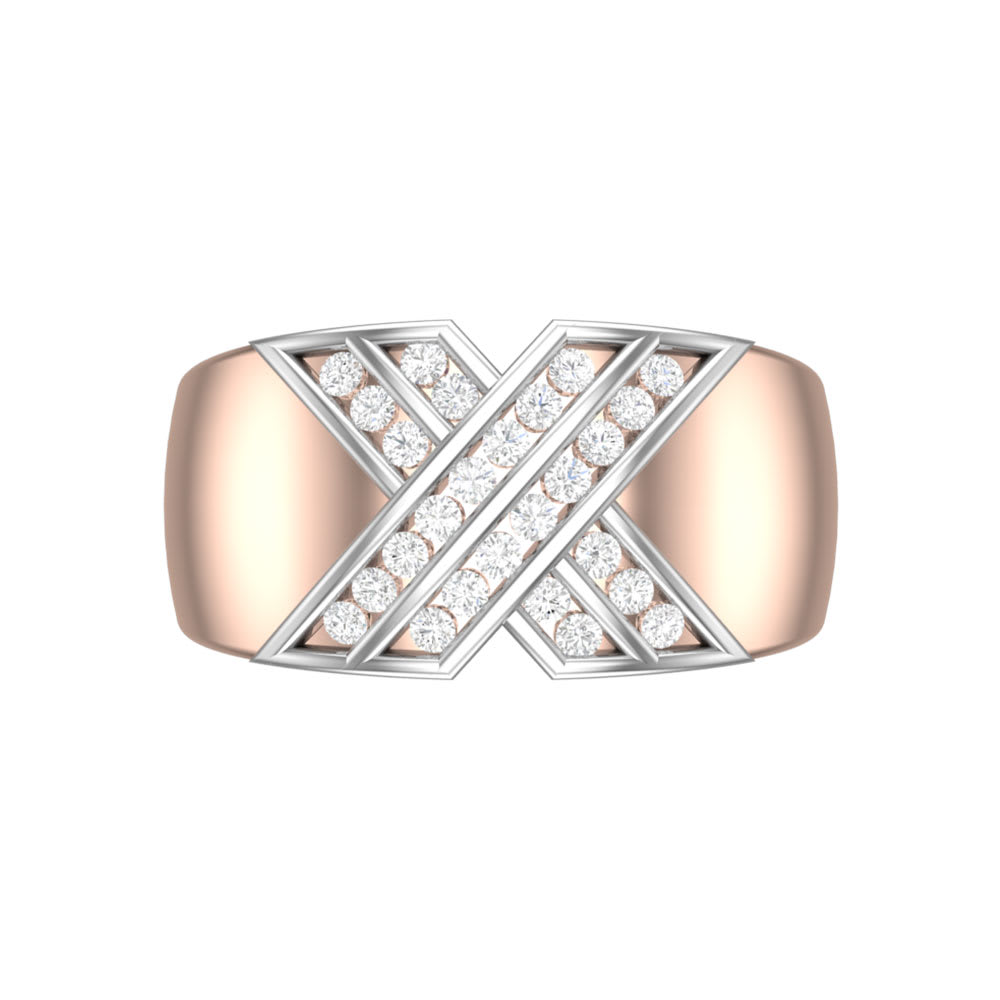 TwoTone Diamond Dress Ring