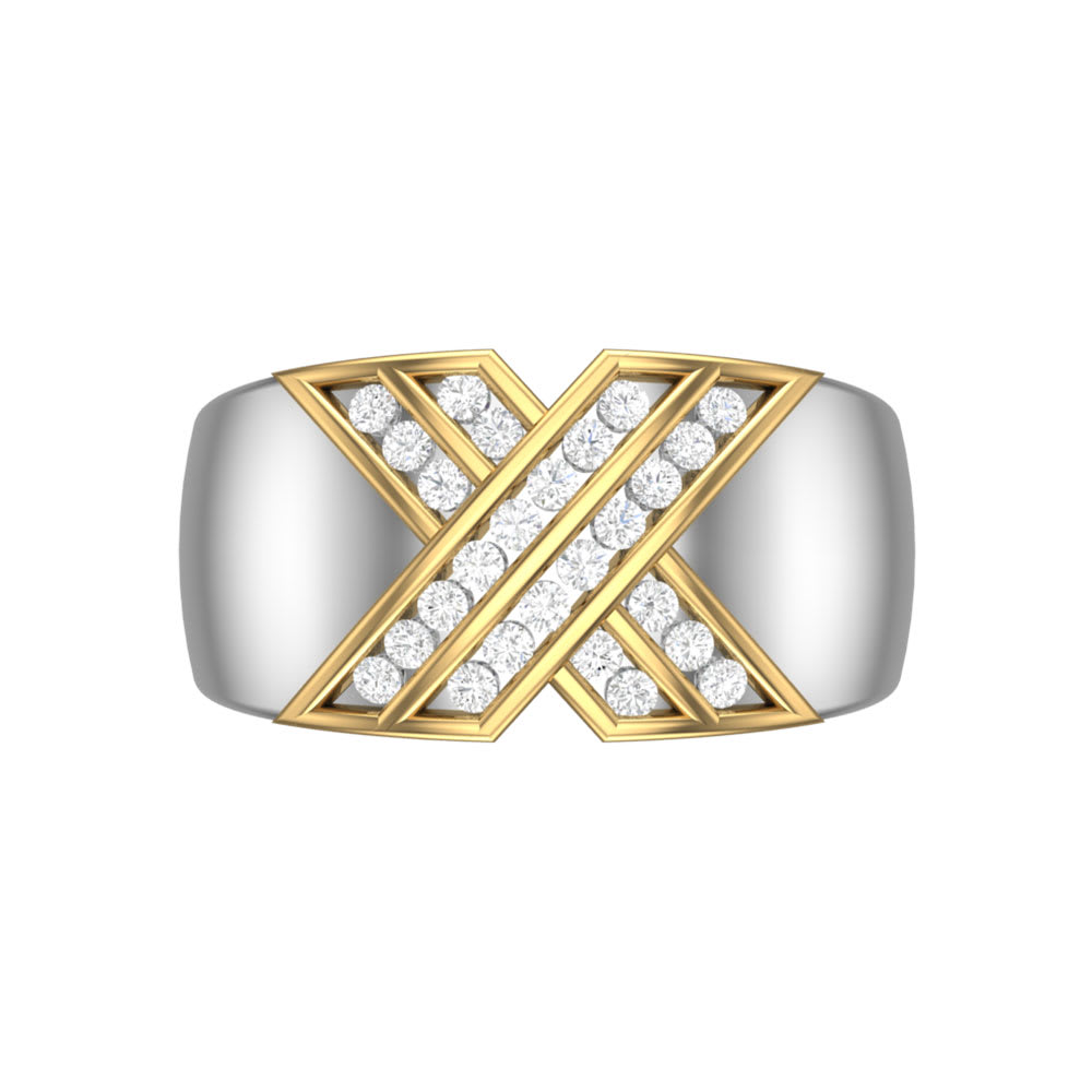 TwoTone Diamond Dress Ring