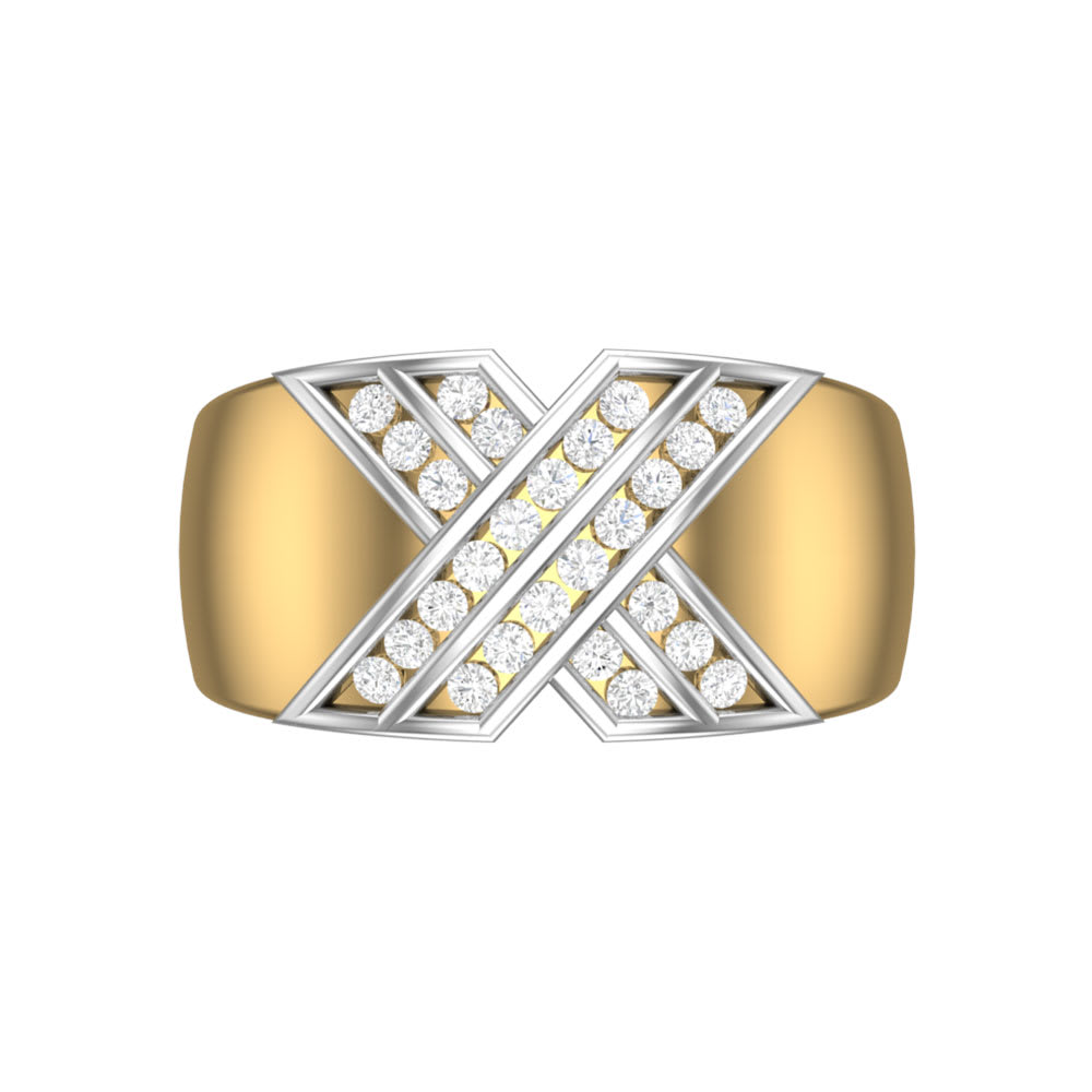 TwoTone Diamond Dress Ring