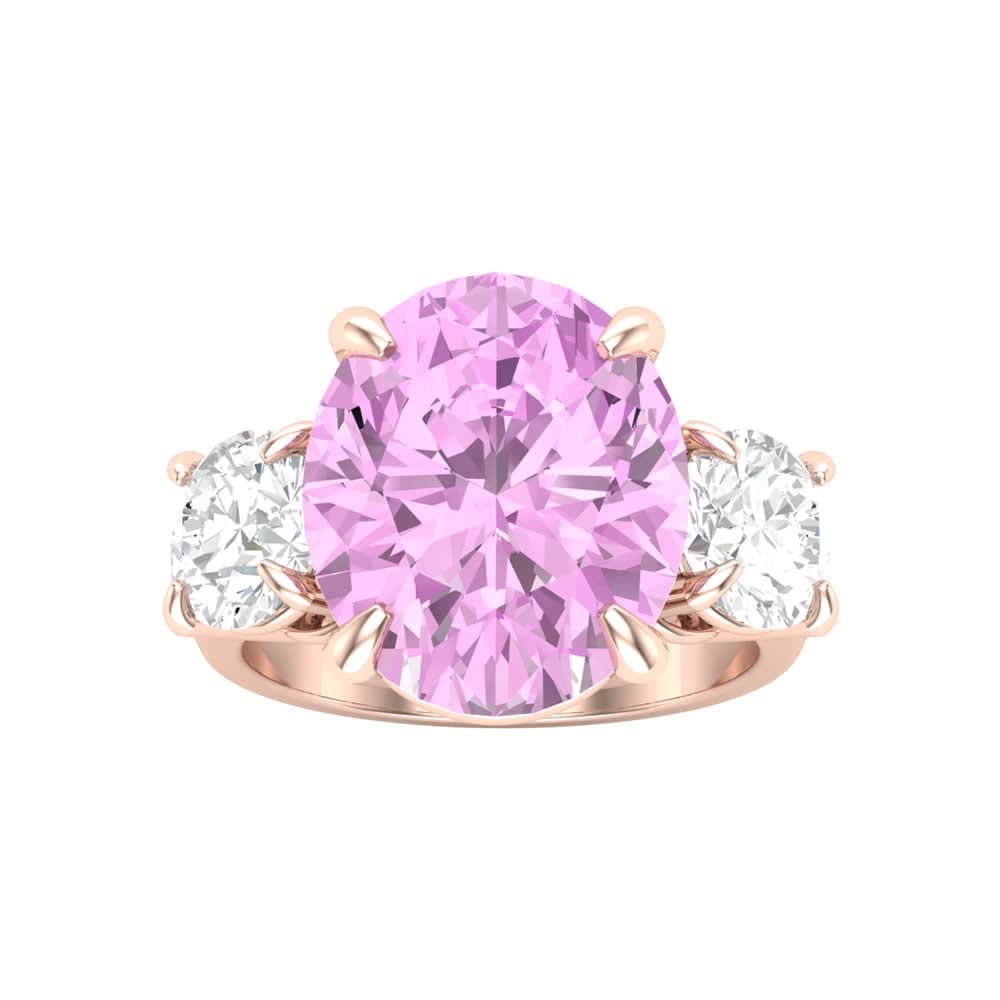 Trilogy set with Pink Sapphire