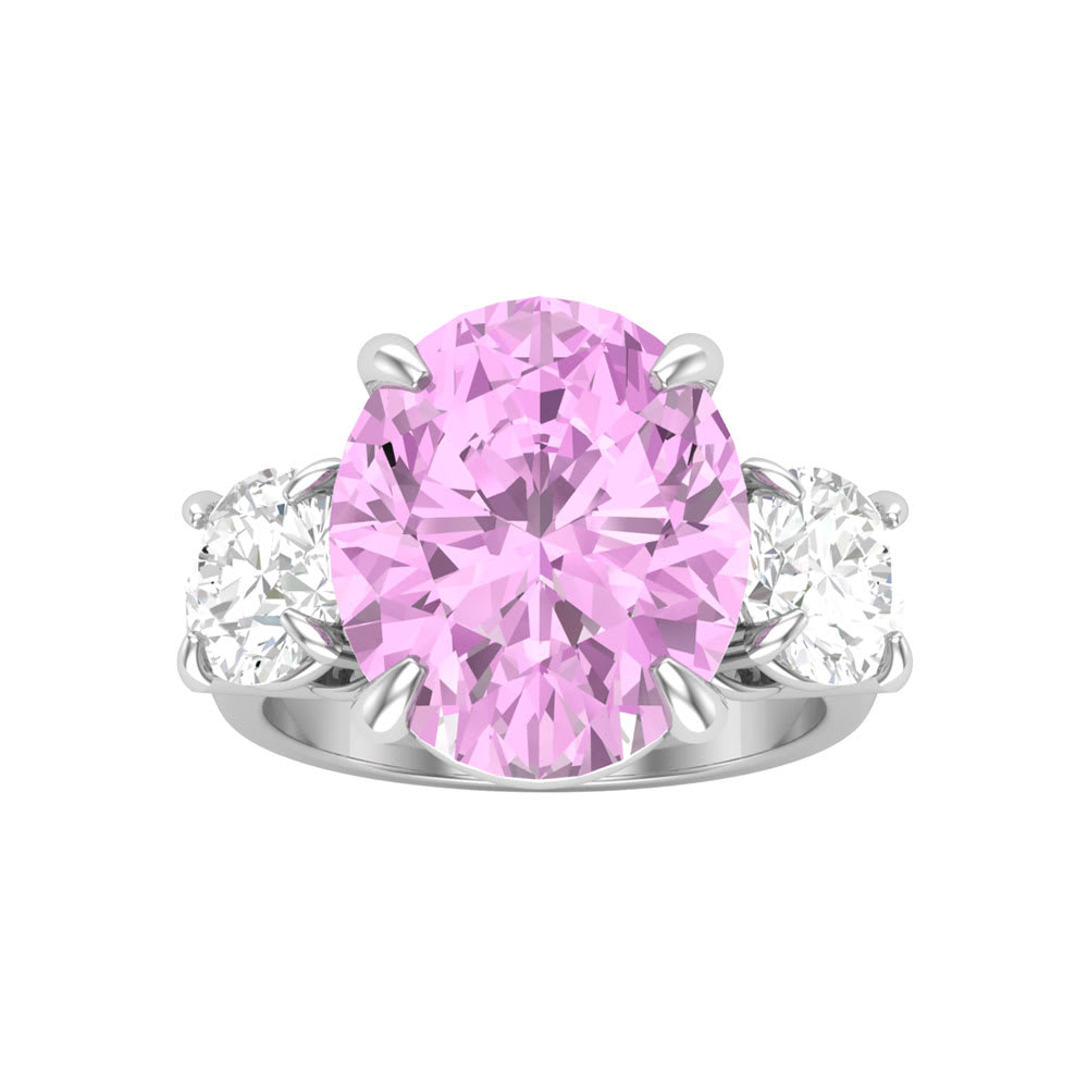 Trilogy set with Pink Sapphire