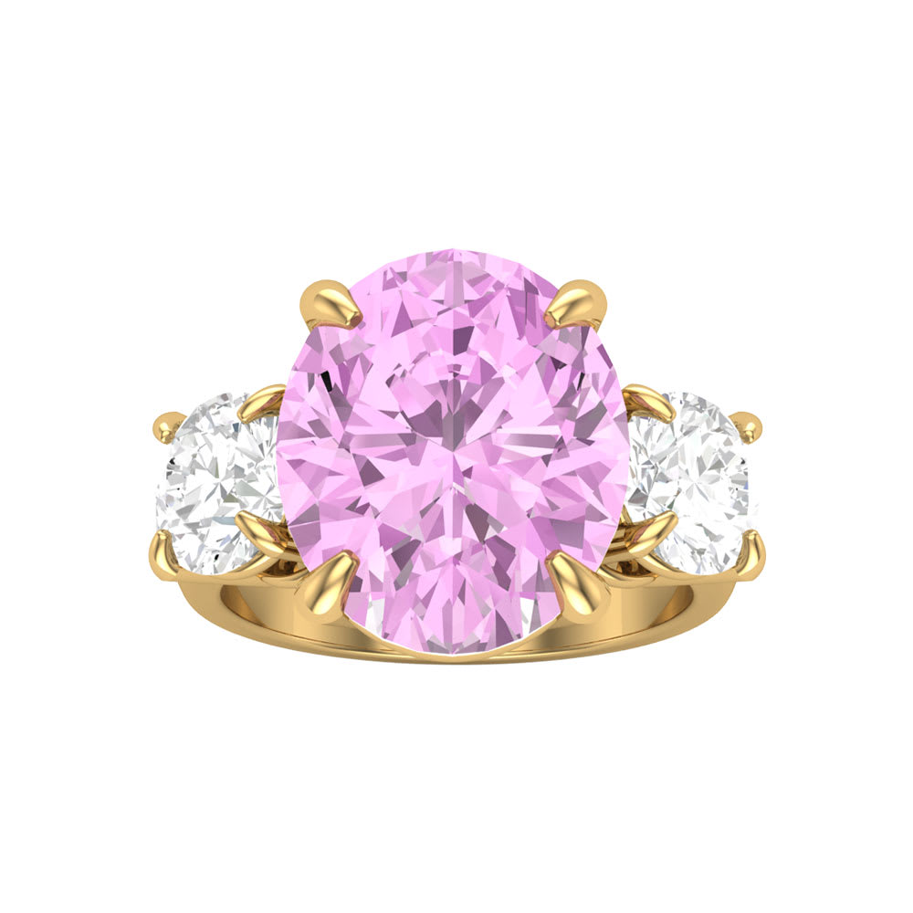 Trilogy set with Pink Sapphire